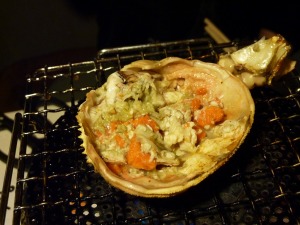 カニ味噌の甲羅焼き