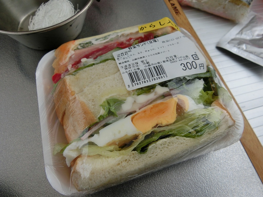 温泉プラザ山鹿で購入していたサンドイッチ_20140427