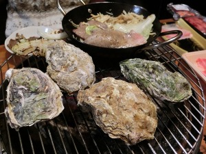 牡蠣焼きとちびパン_20151227